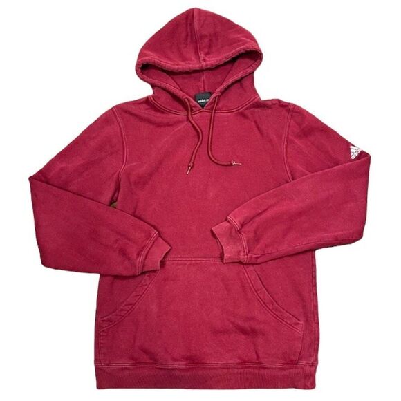 Adidas Hoodie Extra soft Burgundy Red Men's (Unisex) Size Small - Picture 1 of 9